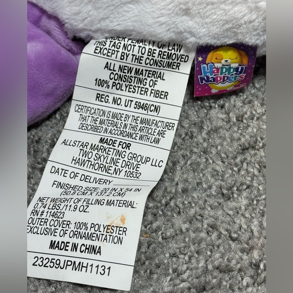 Happy Nappers Plush Unicorn Pillow with Rainbow Accent Sleeping Bag - Picture 3 of 7